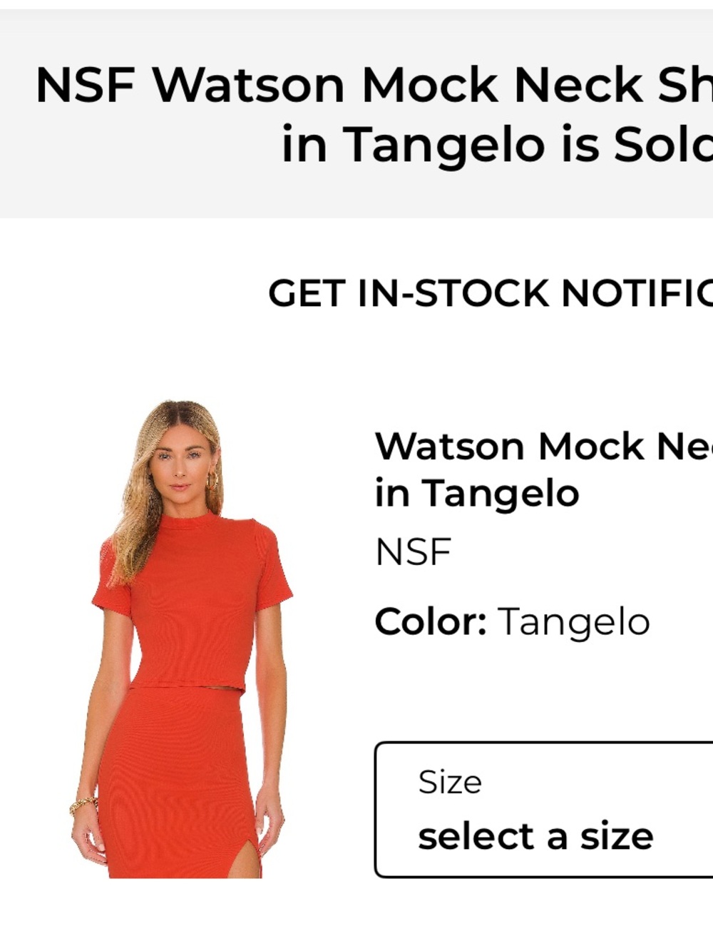 NSF from Revolve Orange Ribbed Set - Picture 6 of 7